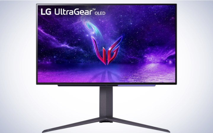  LG's Ultragear 27GR95QE-B on a plain white background.