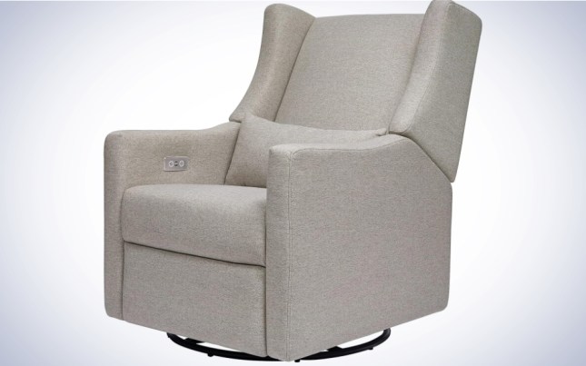 Babyletto Kiwi Electronic Power Recliner and Swivel Glider on a plain white background.