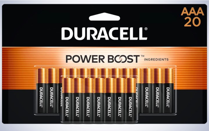  Duracell Coppertop AAA Batteries on a plain white background.