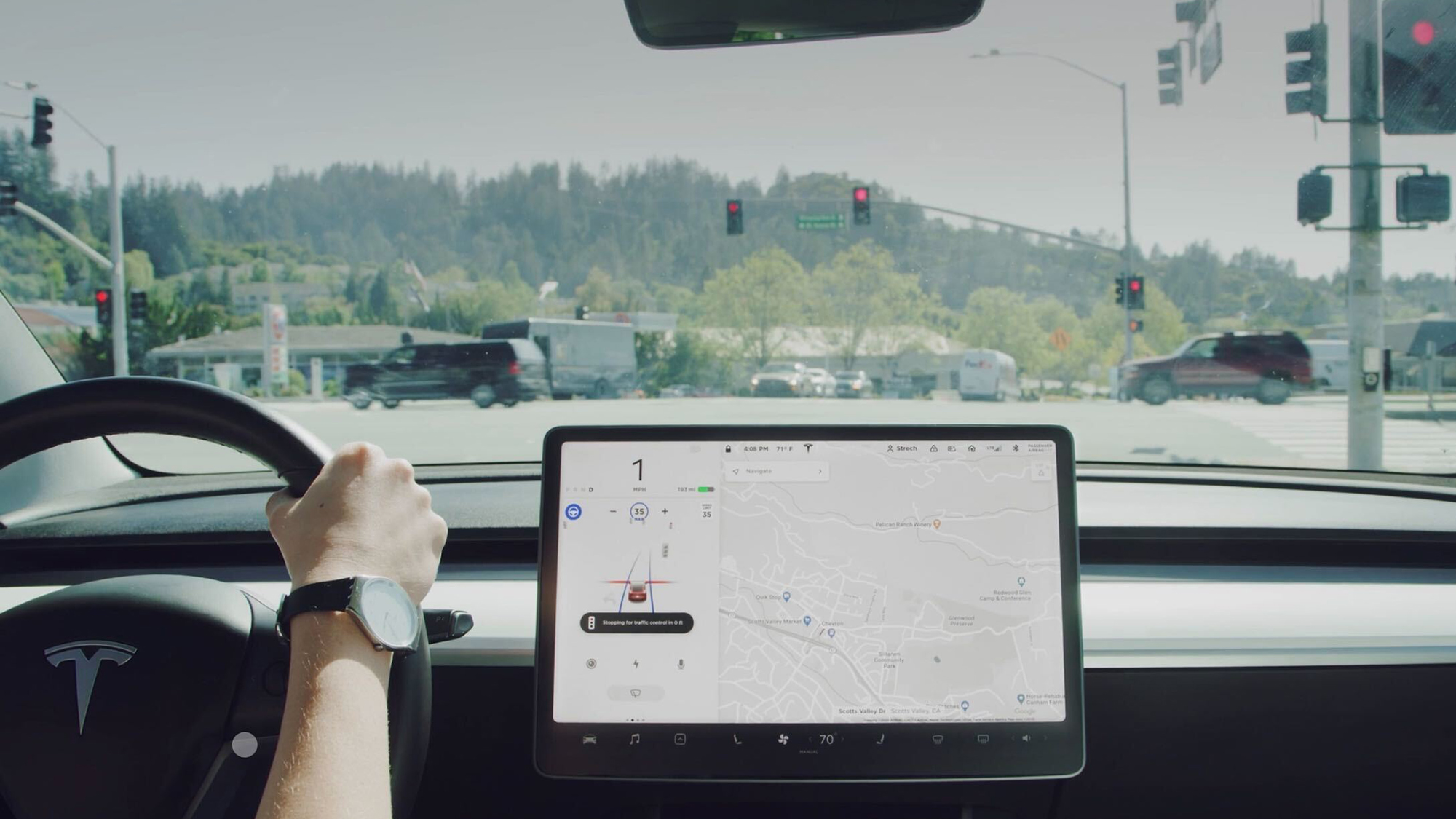 tesla interior