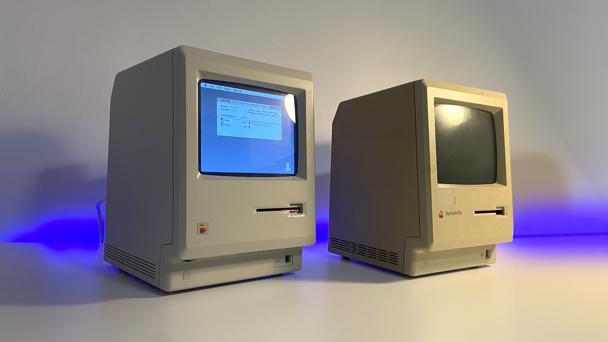 Brewintosh Plus next to original Mac Plus