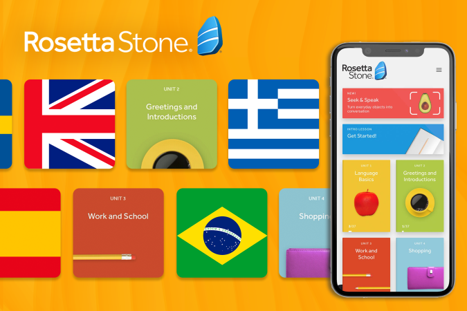 An advert for Rosetta Stone.