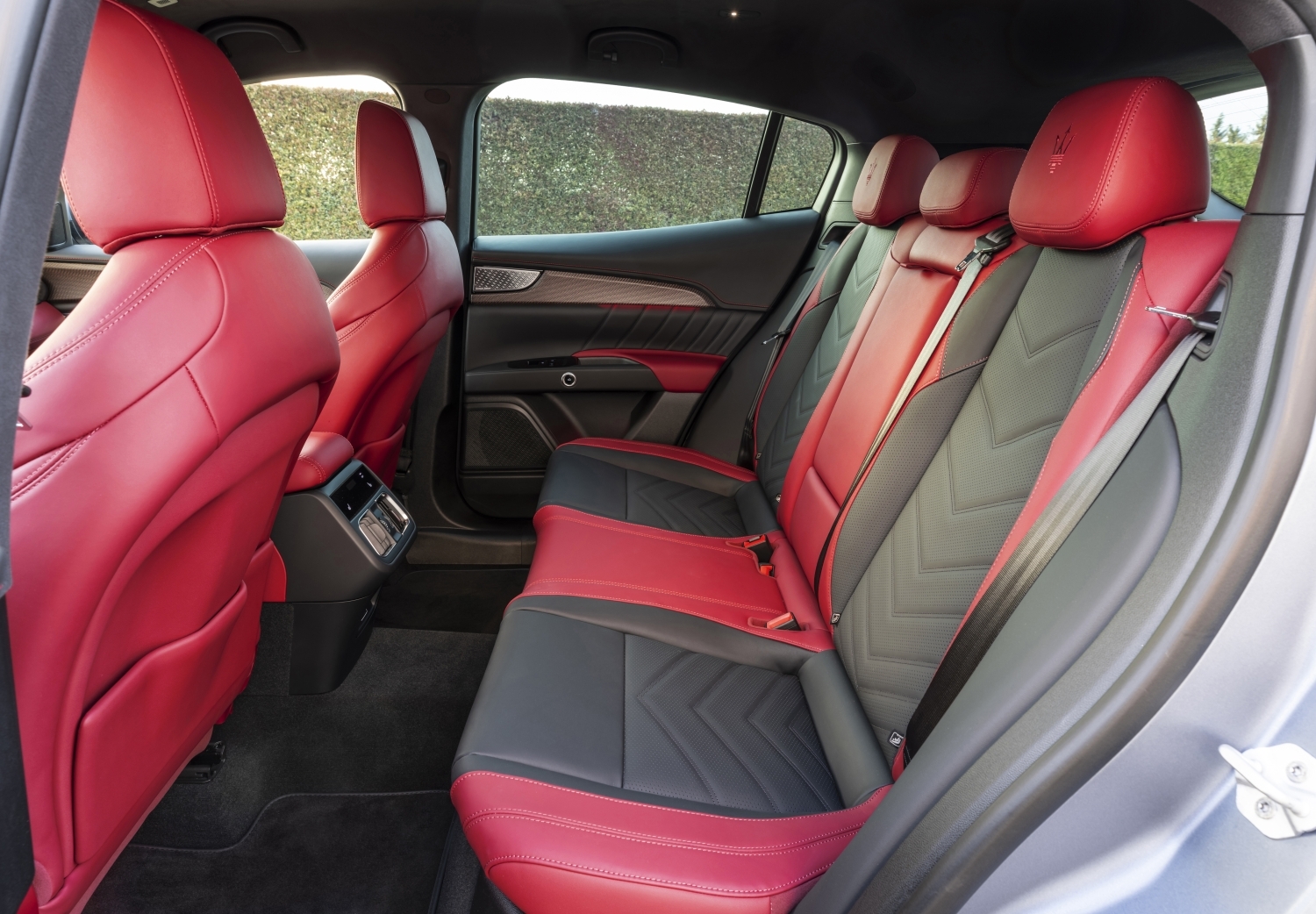 red and black interior back seats