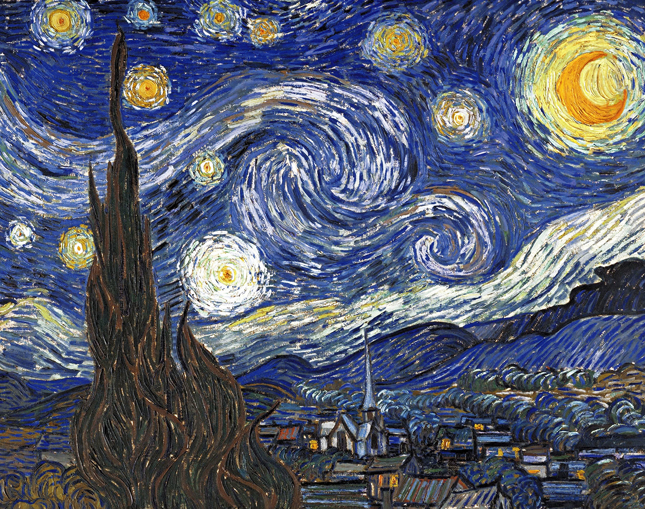 The Starry Night by Vincent van Gogh.