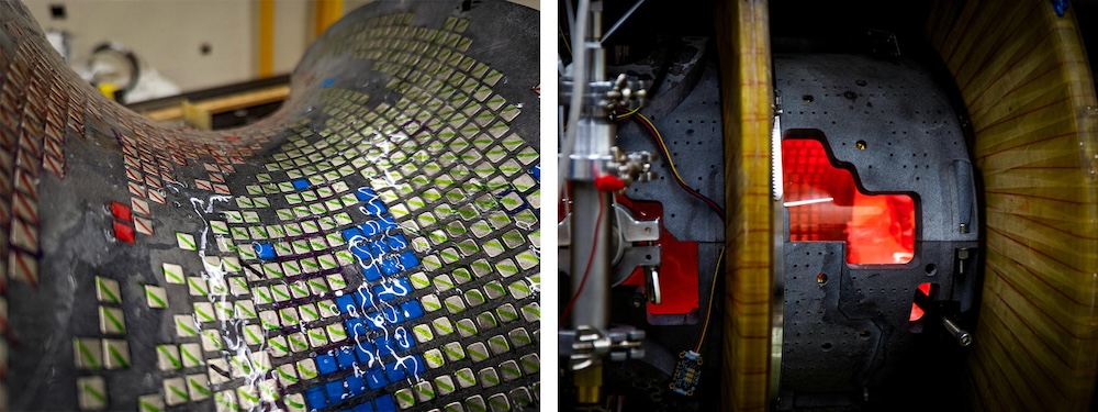 t left: Some of the permanent magnets that make MUSE’s innovative concept possible. At right: A close-up of MUSE's 3D-printed shell.