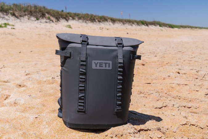  Yeti's Hopper M20 on a beach.