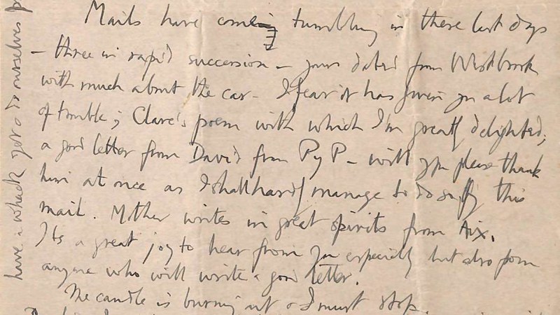 a handwritten letter to ruth mallory from george mallory before he died on mount everest