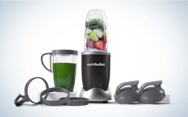 A NutriBullet NB9 personal blender on a plain background