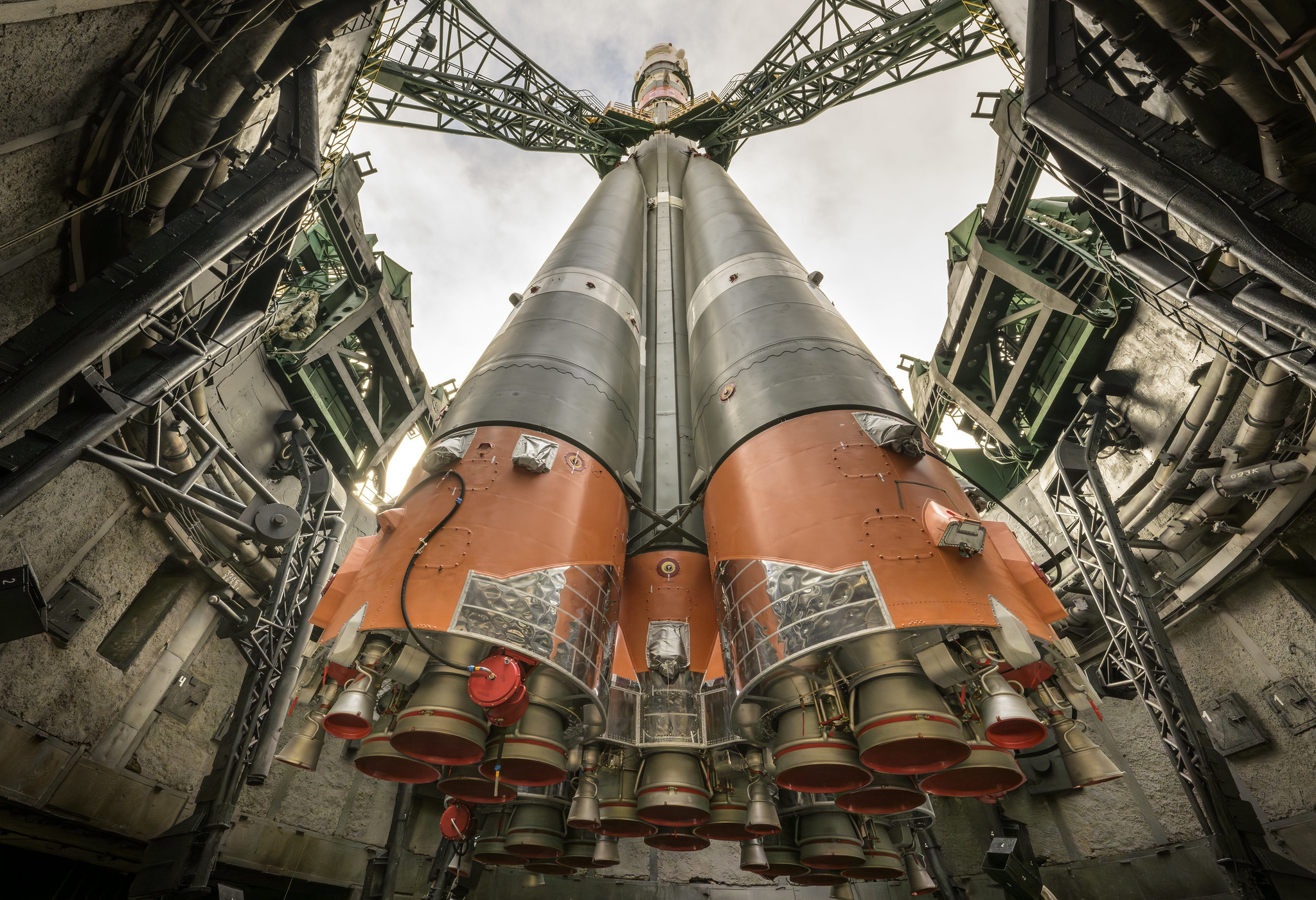 a large rocket shot from underneath