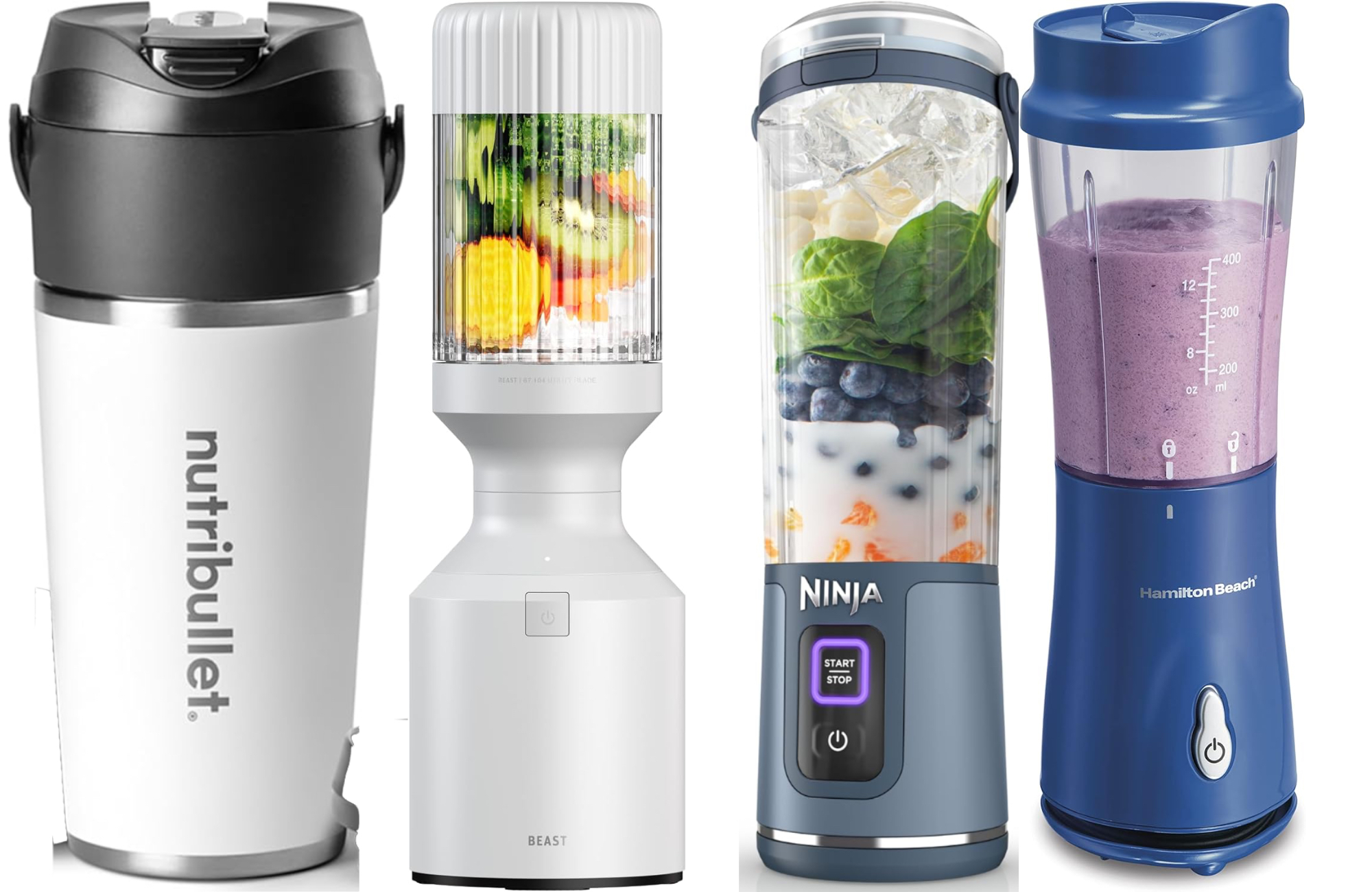 The Best Portable Blenders on a plain white background.