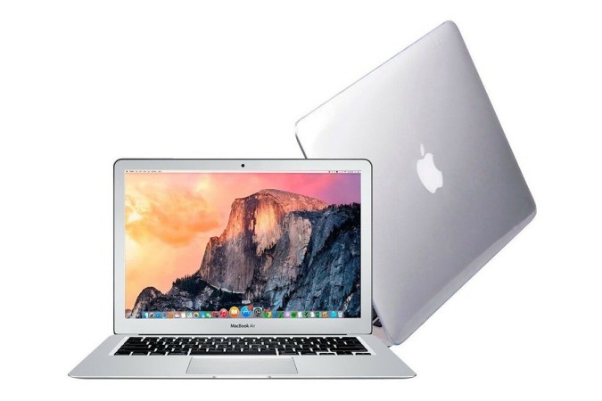 A refurbished 2017 MacBook Air on a plain, white background