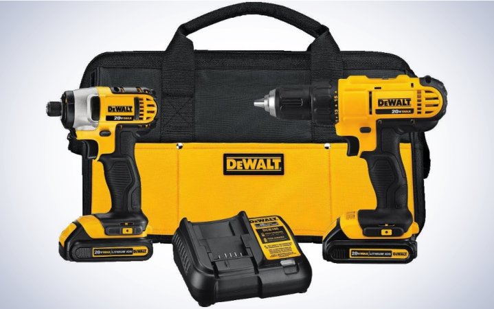  DEWALT 20V MAX Cordless Drill and Impact Driver on a plain white background.