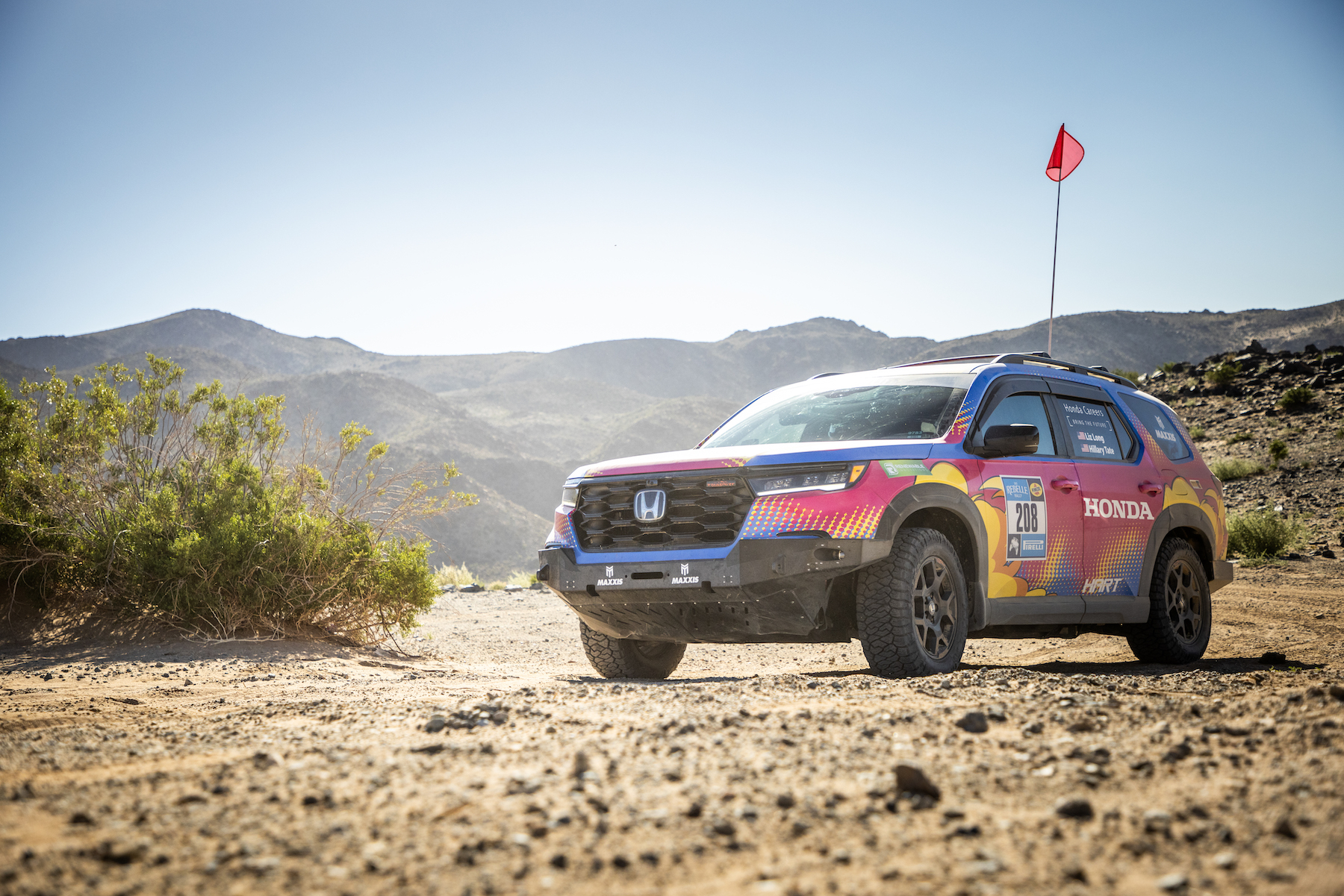 an suv in the desert