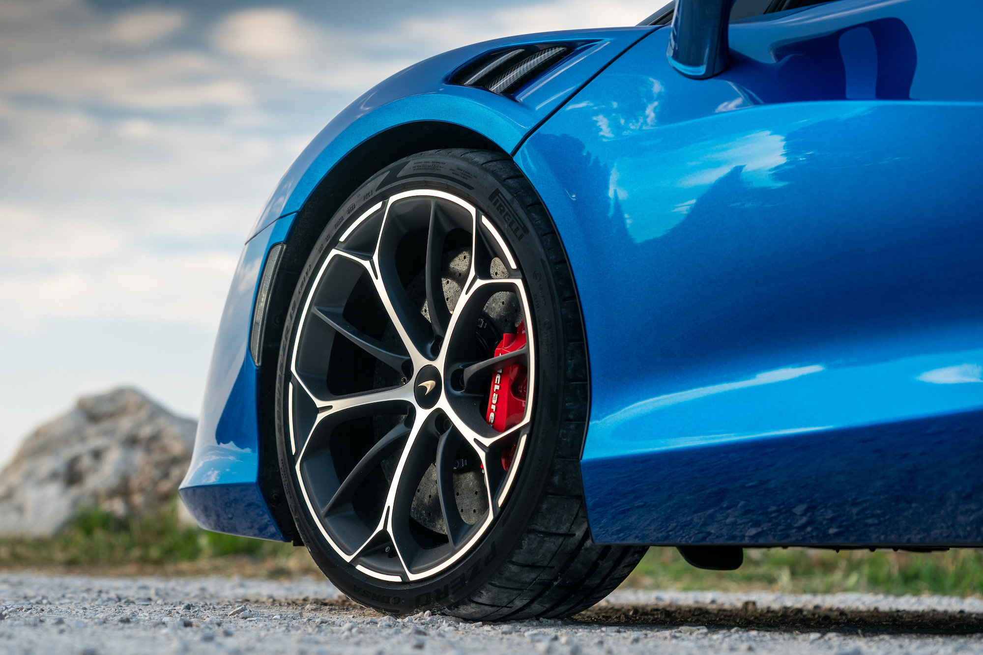 the tires of a sports car