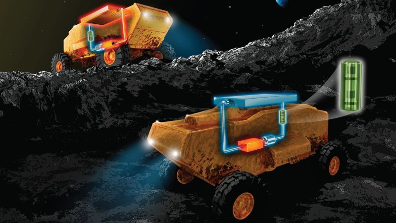 Concept art of lunar rover heat switch system