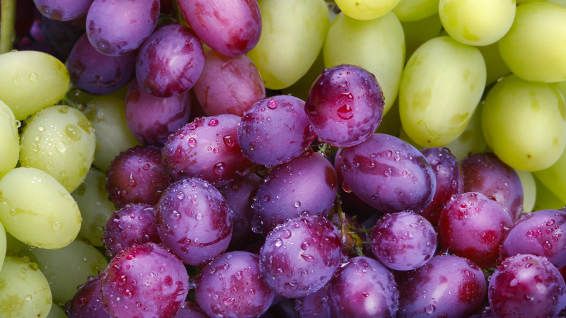 green and red grapes