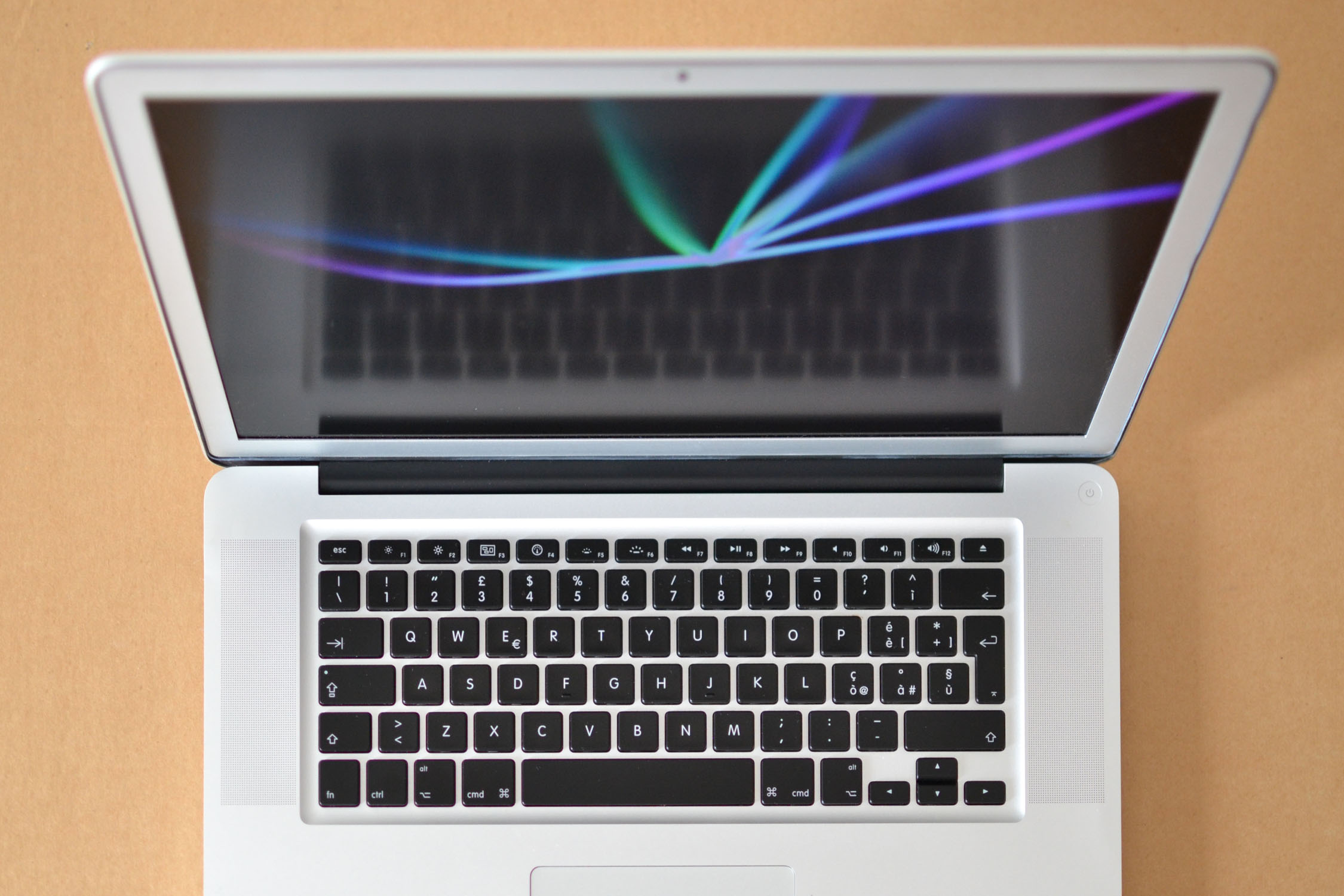 A MacBook sitting on a desk