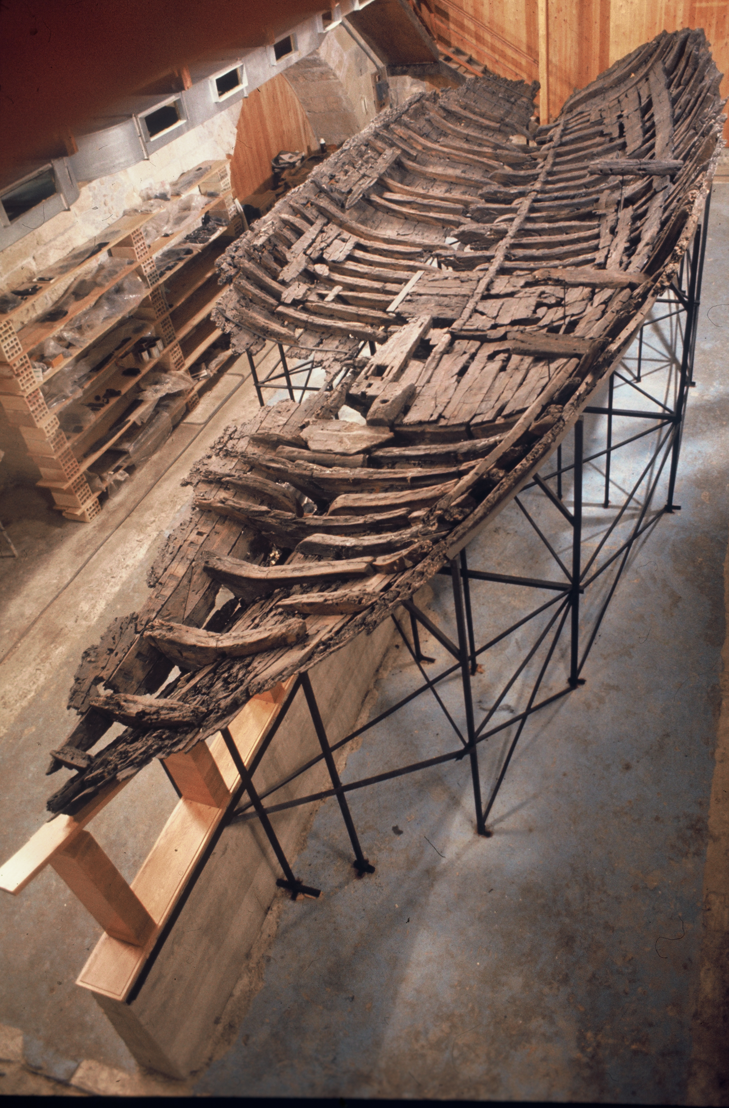 the timbers of a greek shipwreck