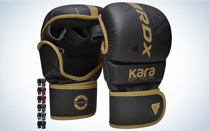  RDX MMA gloves in black and gold