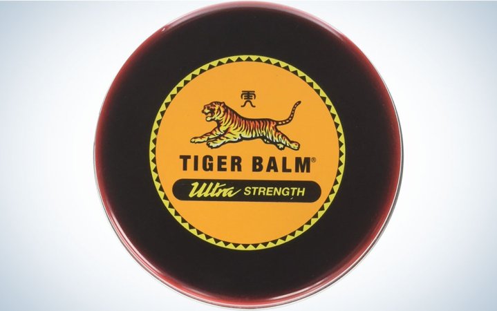  Tiger balm on a plain background