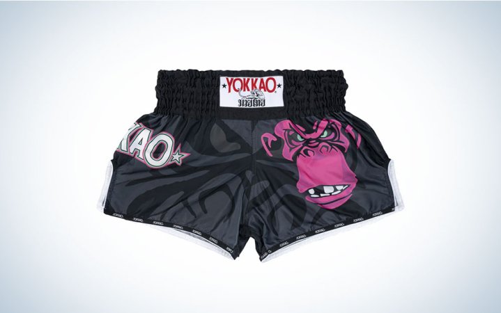  Yokkao Thai shorts with a picture of a monkey on them