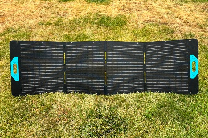  Anker's Solix 531 solar panel on top of grass.