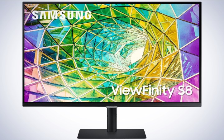  SAMSUNG's ViewFinity S80A Series 27-Inch 4K UHD Monitor on a plain white background.