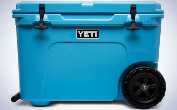  YETI Tundra Haul Portable Wheeled Cooler on a plain white background.