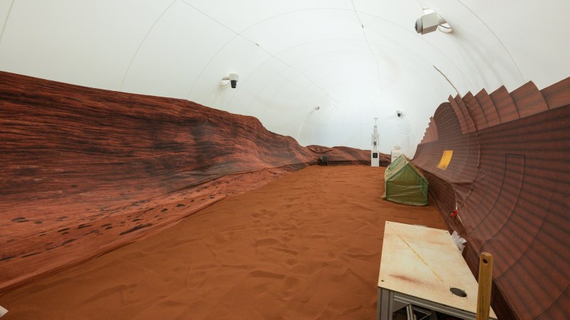 Martian landscape simulation room in CHAPEA Mars Dune Alpha