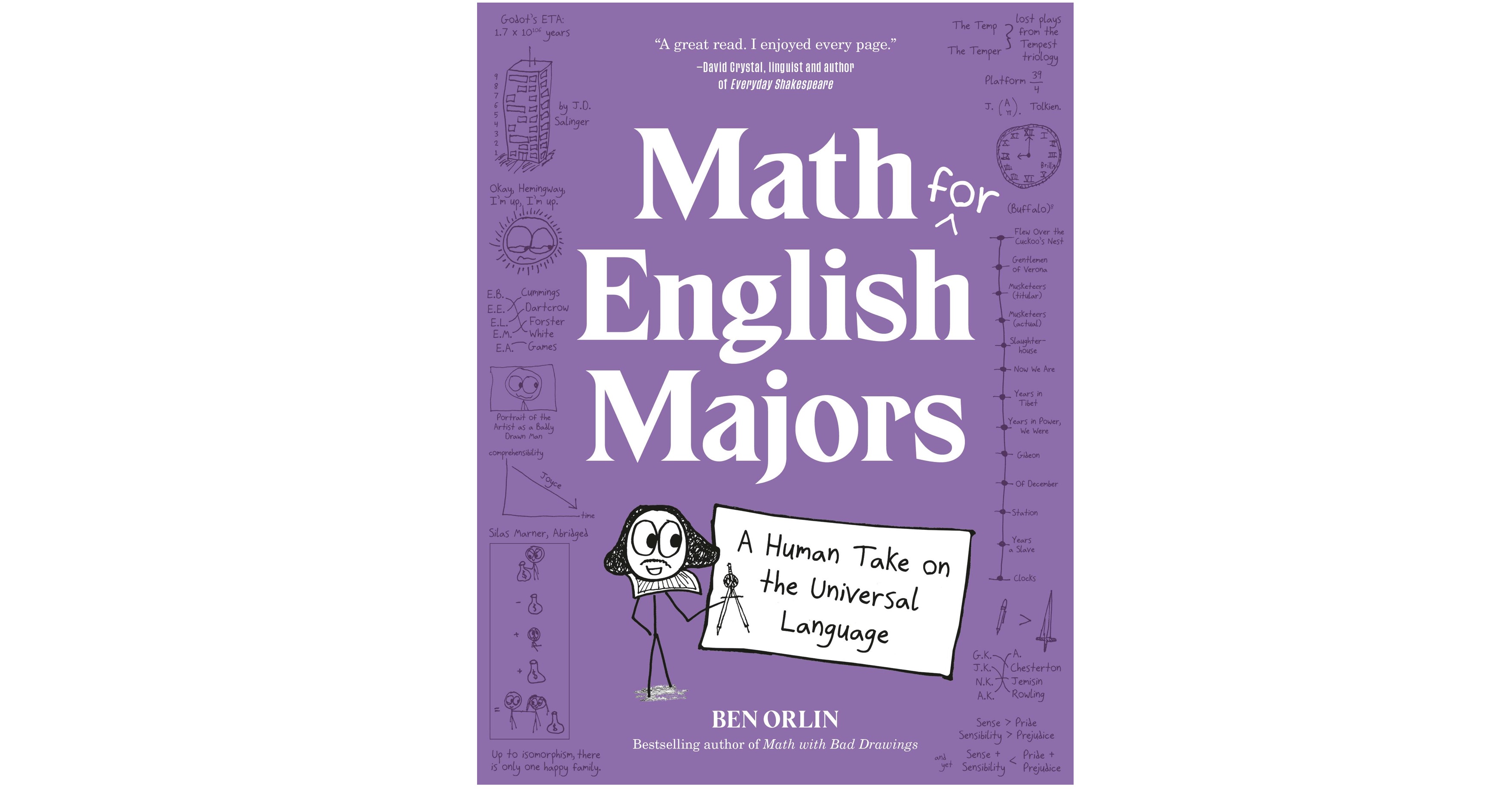 book cover for 'math for english majors'