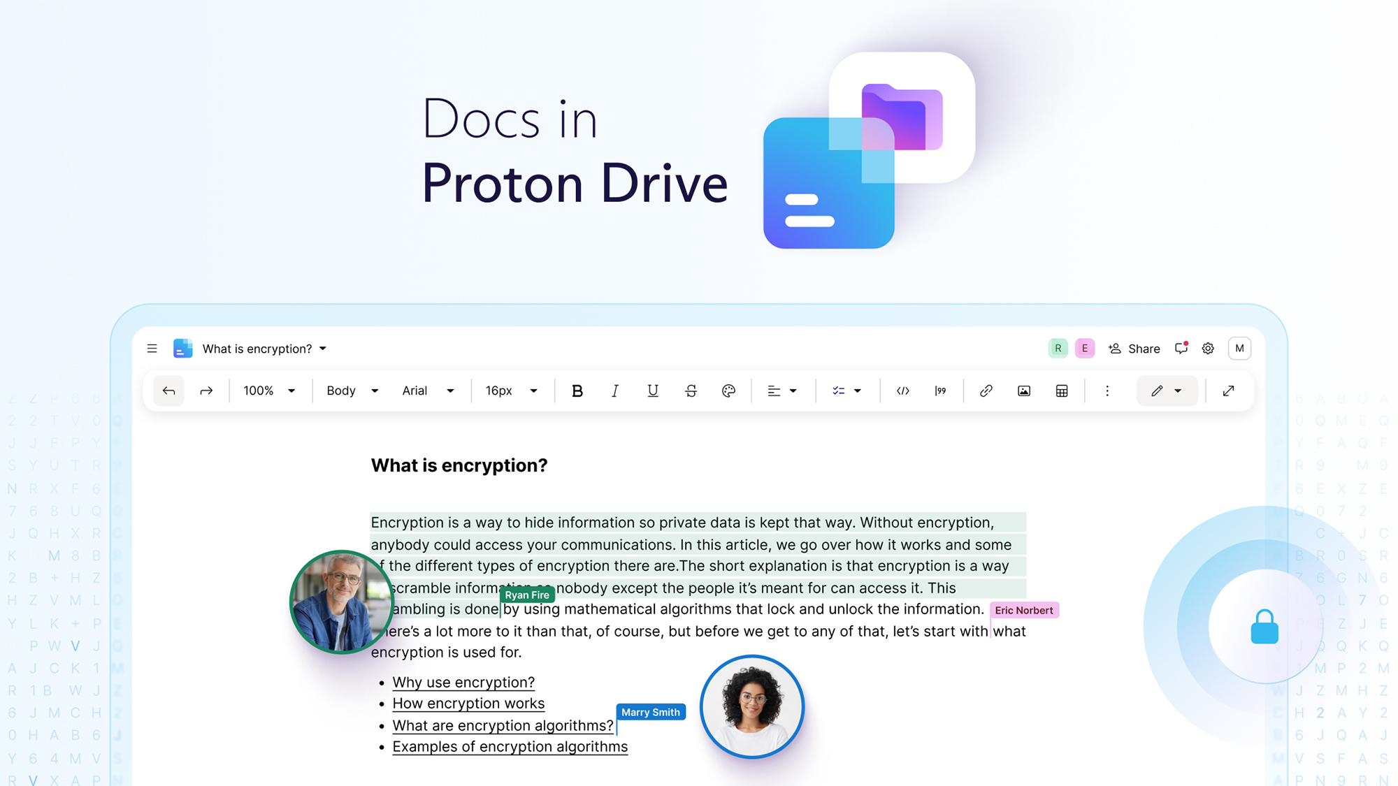 screenshot of proton docs