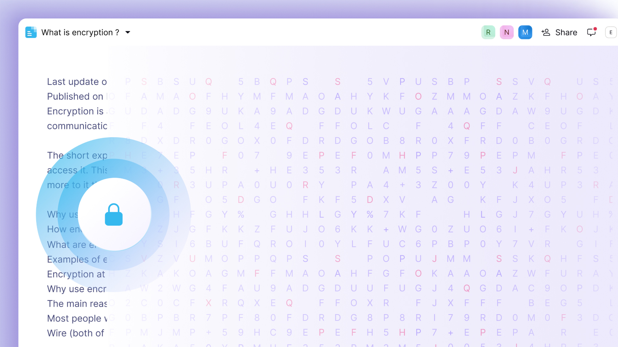 screenshot of proton encryption 