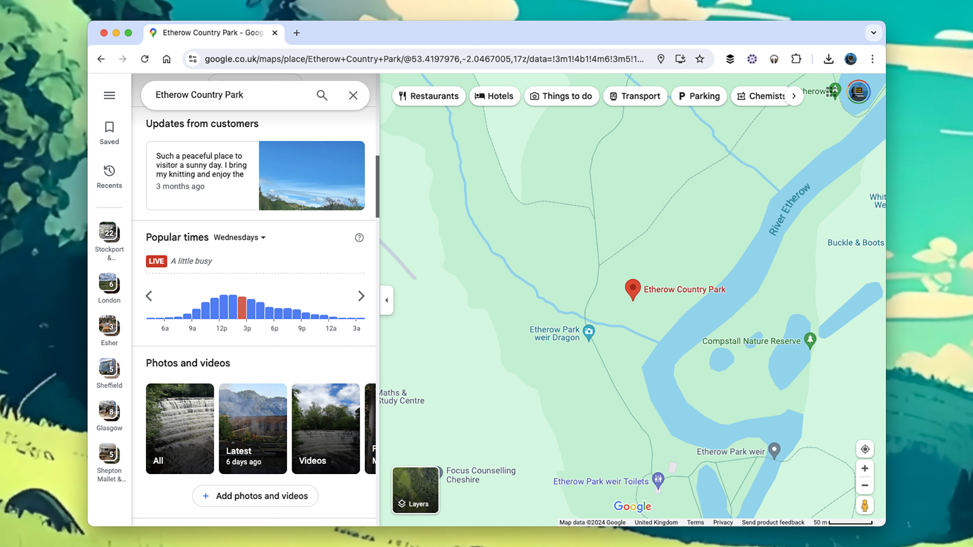 screenshot of google maps