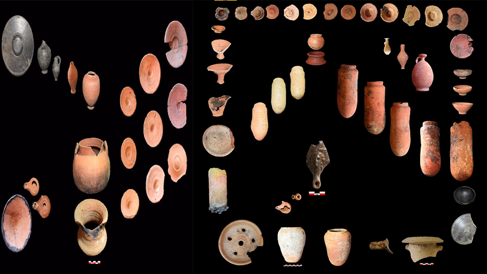 Various artifacts recovered from Temple of Buto