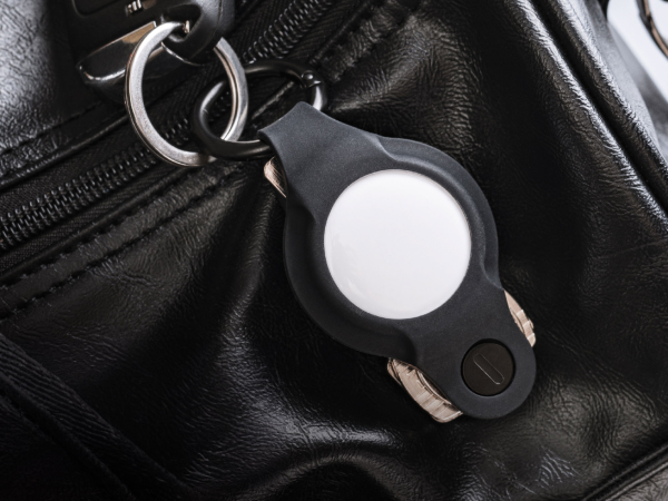 A AirTag keyring