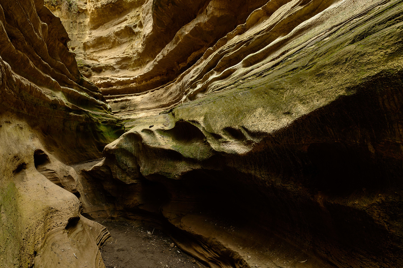 Hell's Gate Gorge, Ol Njorowa, showing water erosion of the sandstone, Hells Gate National Park, Naivasha, Great Rift Valley, Kenya. (Photo by: Education Images/Universal Images Group via Getty Images)