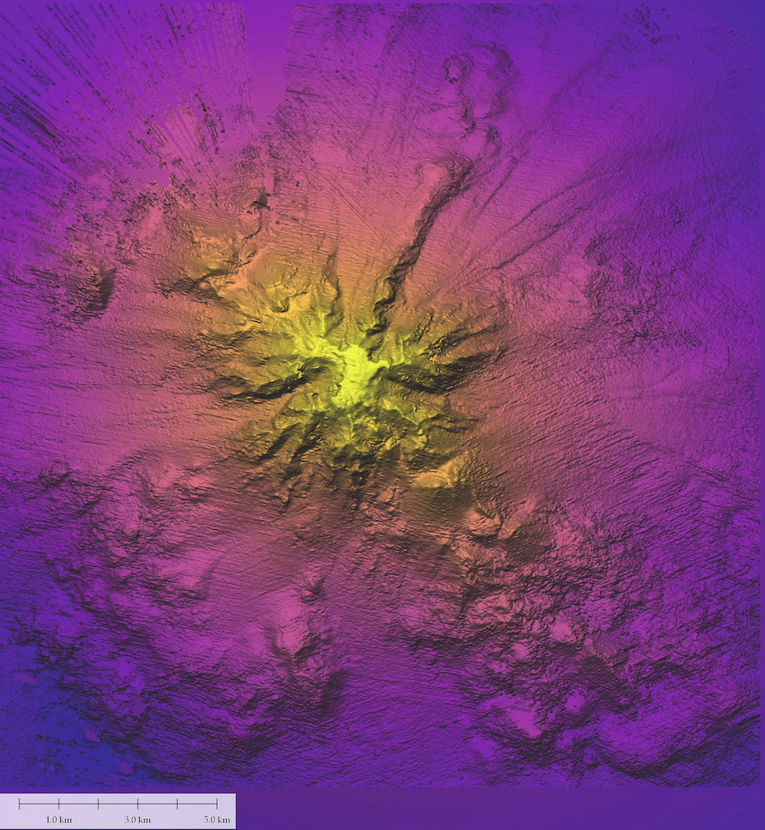 During this expedition, the science department discovered, mapped, and explored a new seamount with Remotely Operated Vehicle (ROV) SuBastian. The seamount covers an area of about 70 square kilometers. The ship's crew has proposed a name currently under review with the GEBCO Subcommittee on Underwater Feature Names. 