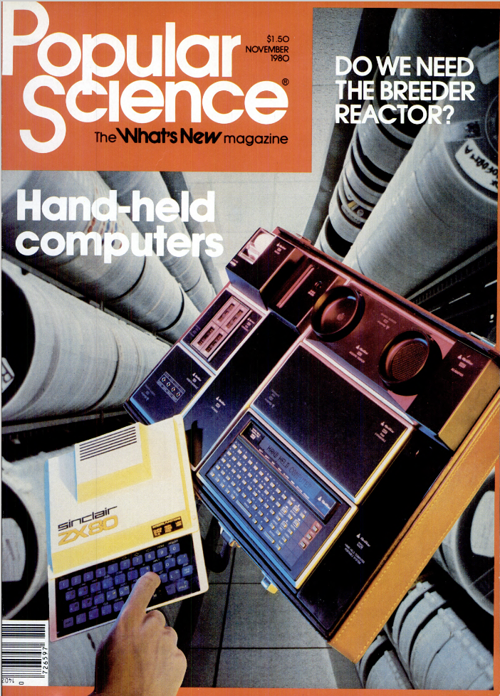 Cover story about hand-held computers from Popular Science magazine.