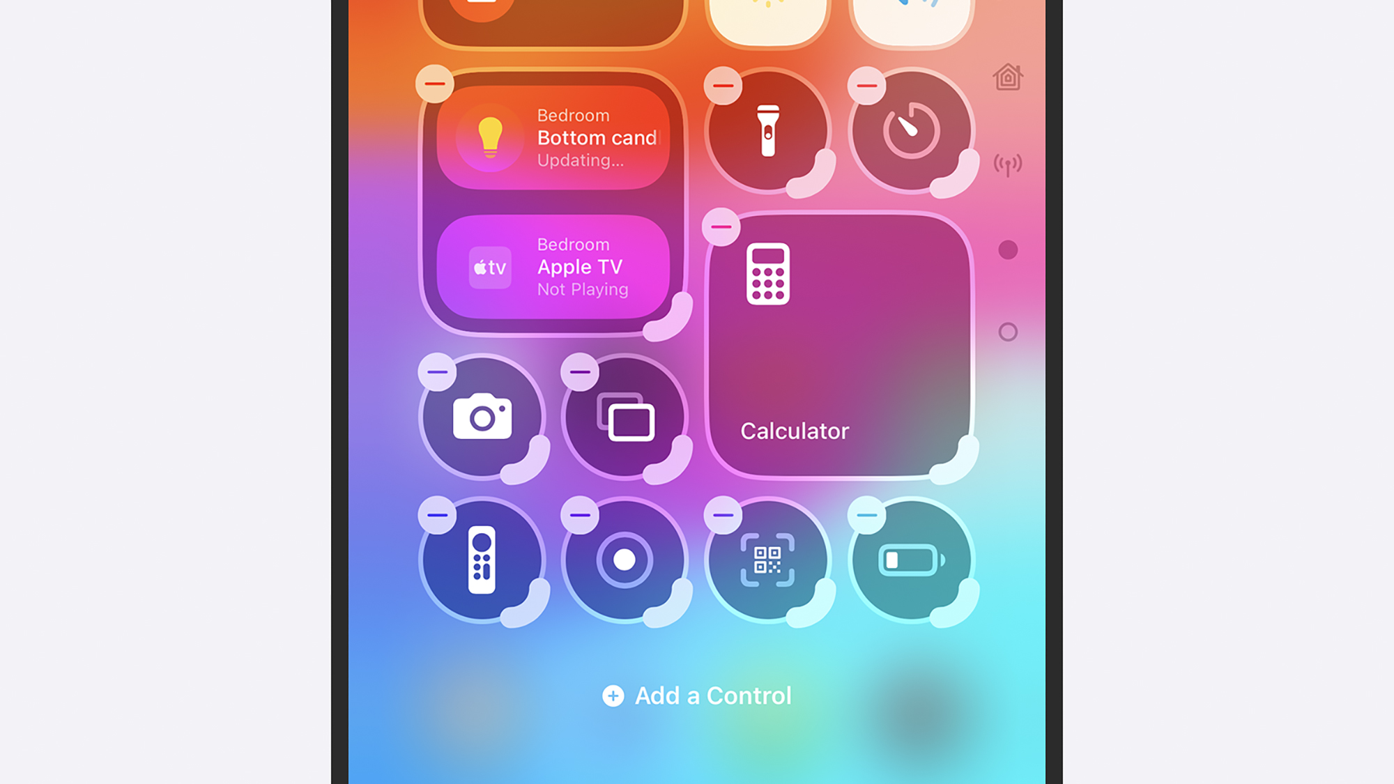 control center options