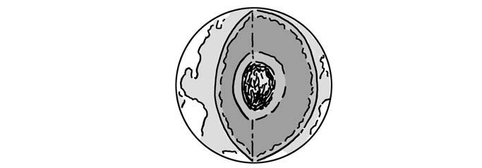 illustration of earth's interior