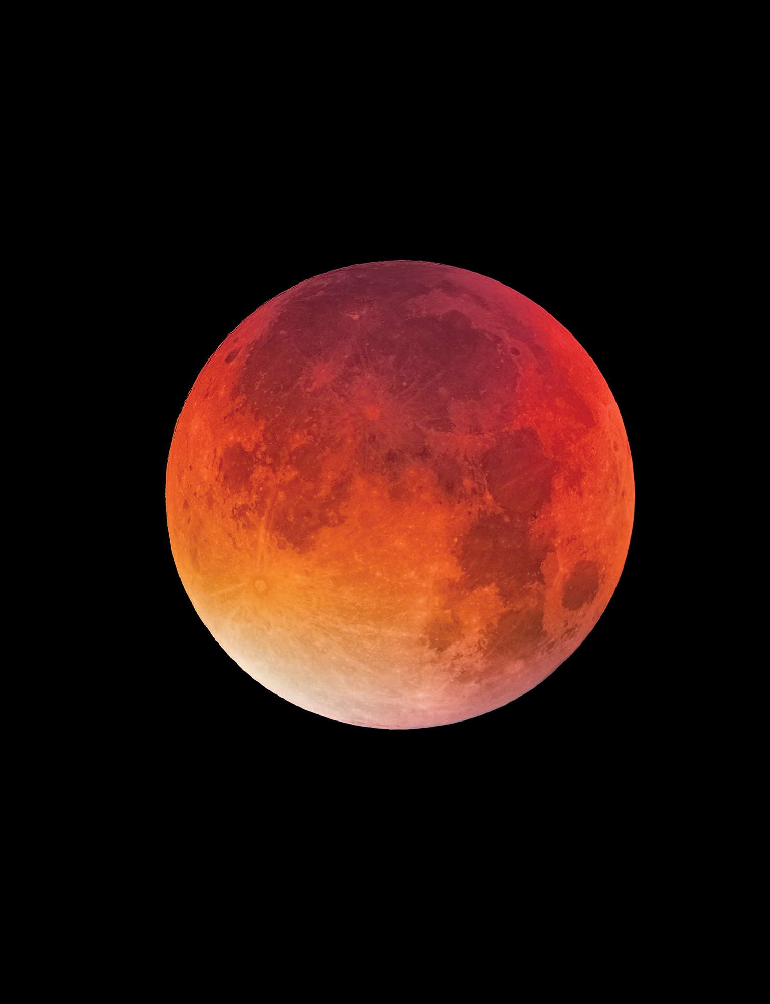 a red moon in the black sky