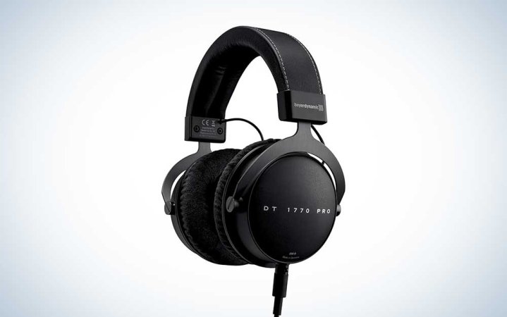  A pair of beyerdynamic 1770 Pro headphones on a plain background.