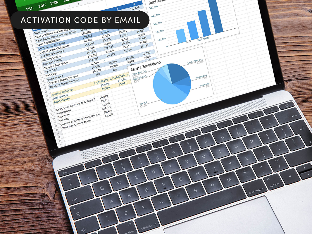 A laptop with Microsoft Excel pulled up on it.