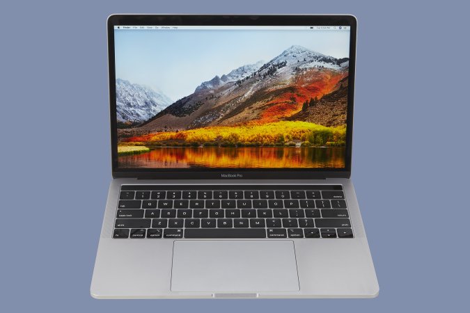 A MacBook Pro on a plain background.