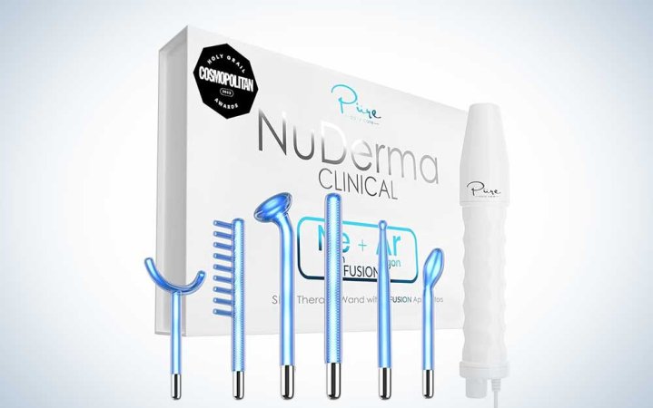  A NuDerma Clinical Skin Therapy Wand on a plain background