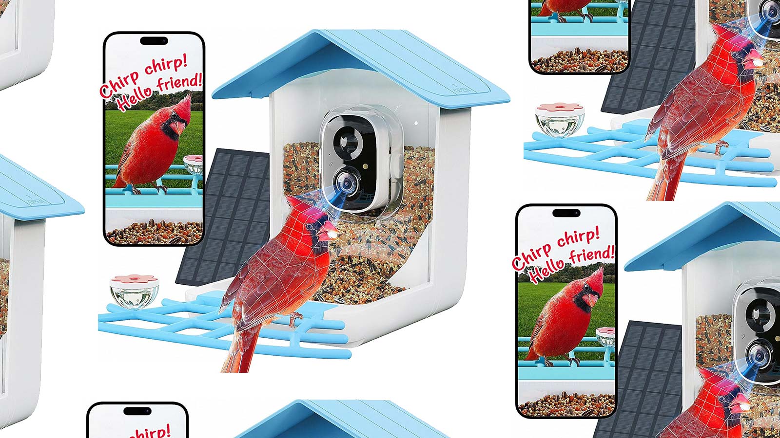 An array of PerchMe bird feeder cameras on-sale at Amazon