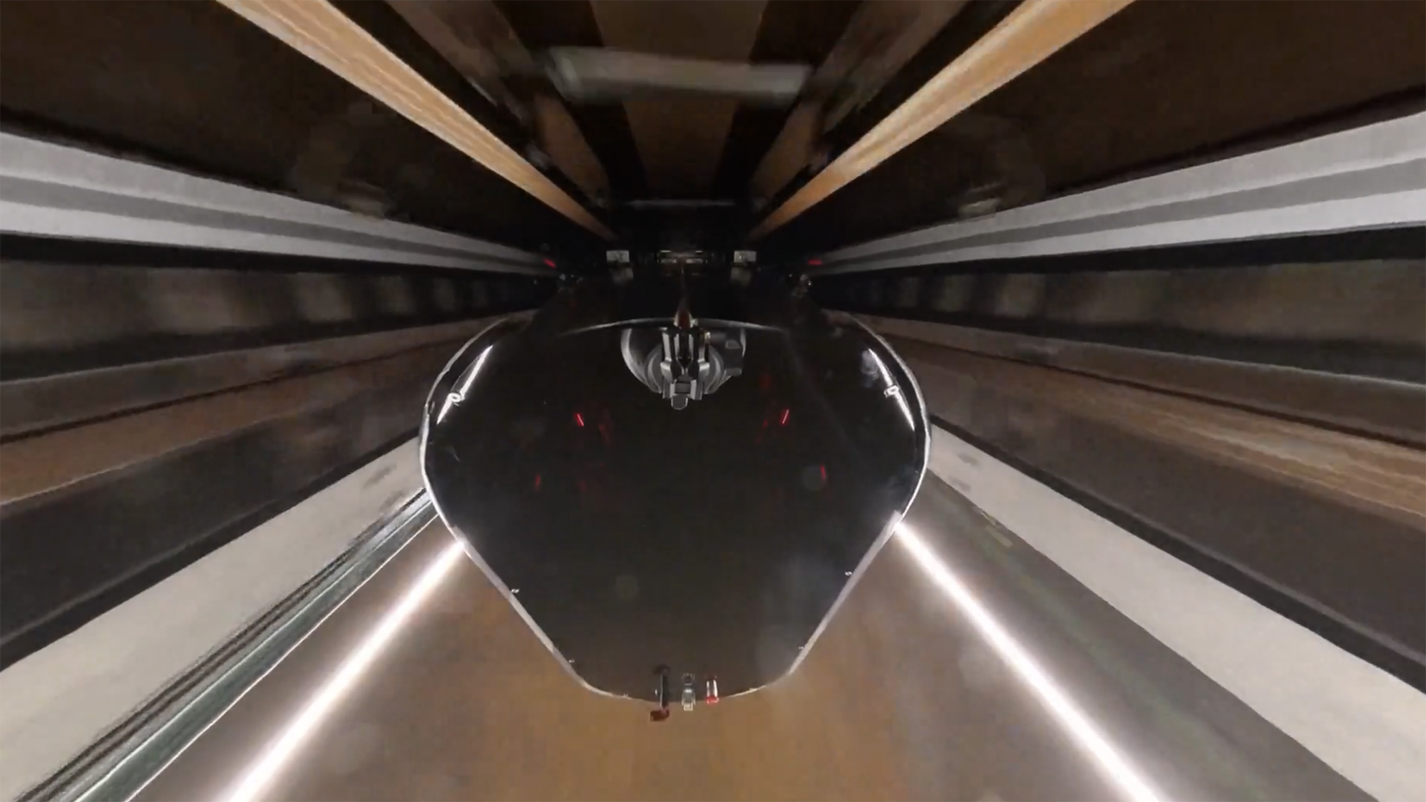 Hardt Hyperloop used magnetic levitation to lift a pod up and propel it through a test track at 18 miles per hour.