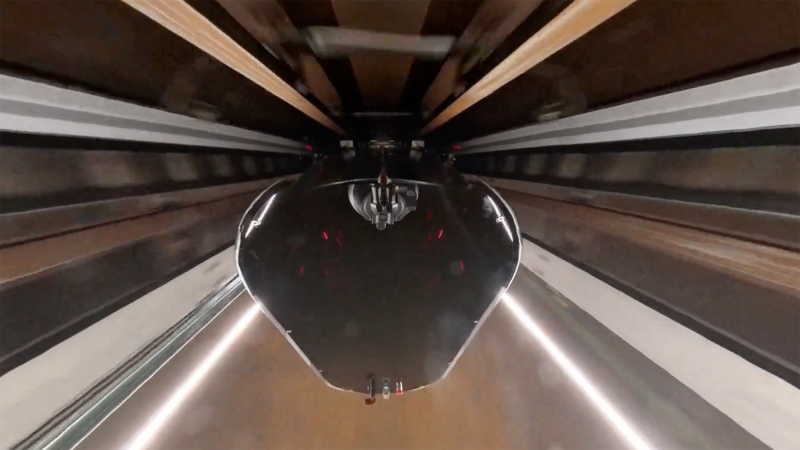 Hardt Hyperloop used magnetic levitation to lift a pod up and propel it through a test track at 18 miles per hour.