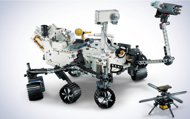  LEGO Technic NASA Mars Rover Perseverance on a plain white background.