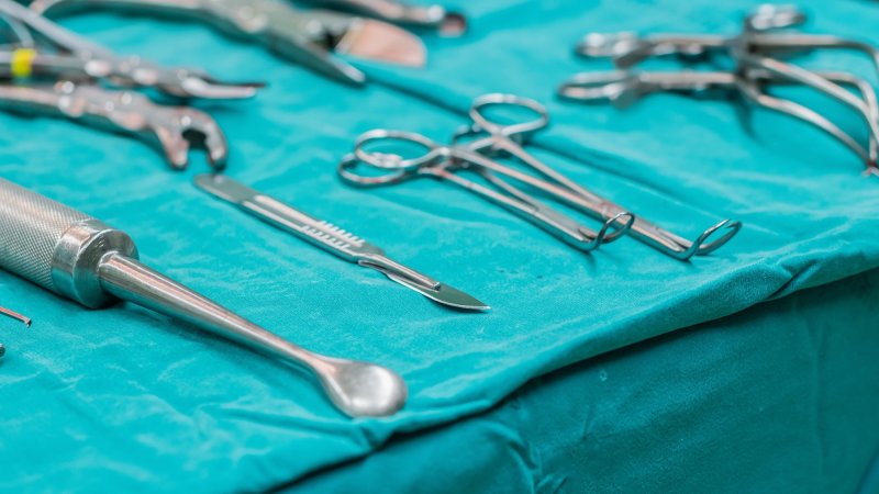 surgical equipment on table